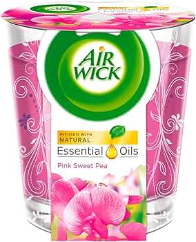 Air Wick Essential Oils Pink Sweet Pea sviečka 105g