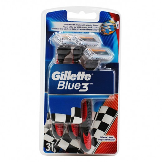 Gillette Blue3 holiaci strojček 3ks