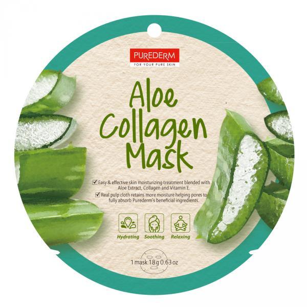 E-shop Purederm Collagen maska na tvár s aloe vera 1ks