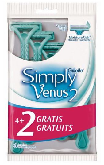 E-shop Gillette Simply Venus 2 jednorázové žiletky 6ks