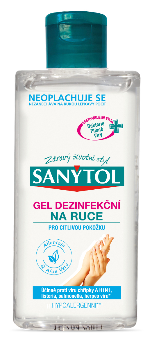 E-shop Sanytol dezinfekčný gél sensitive na ruky 75 ml