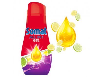 E-shop Somat All in 1 Lemon & Lime gél do umývačky riadu 35 dávok 630 ml