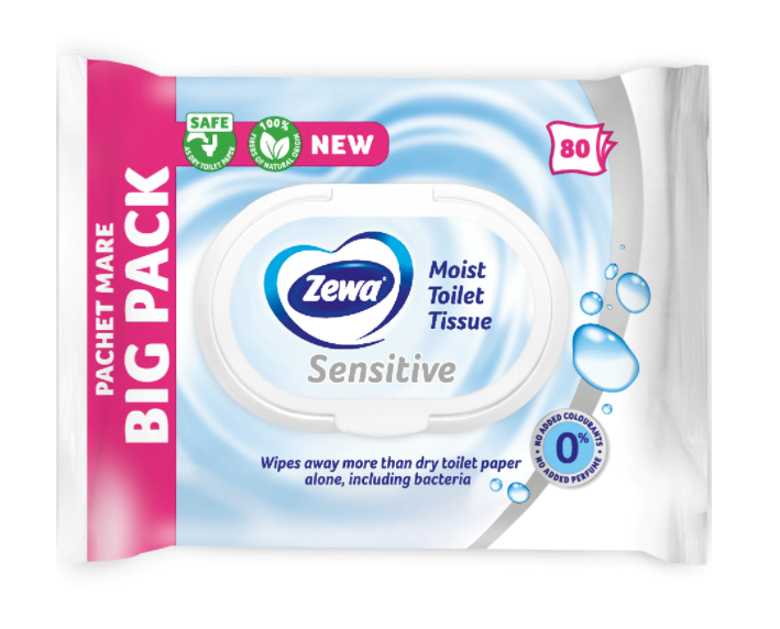 Zewa Sensitive vlhčený toaletný papier 80ks