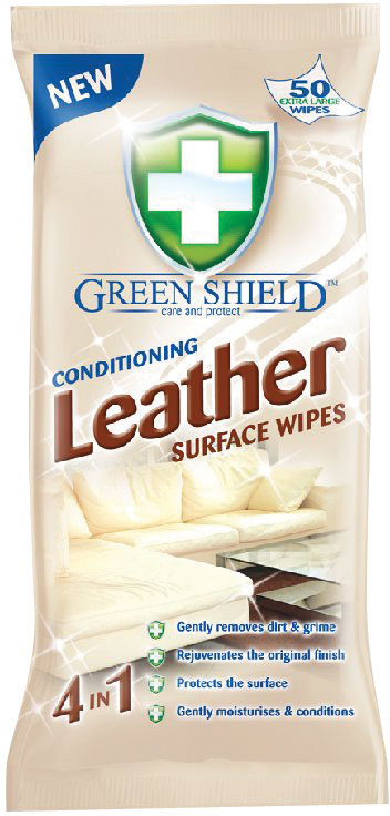 Green Shield 4in 1 vlhčené utierky na kožu 50ks