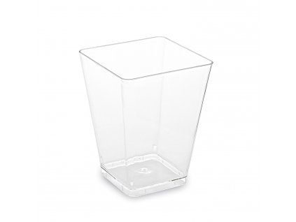Fingerfood pohárik (PS) hranatý číry 5,8 x 5,8 x 7,6 cm 160ml [20 ks]