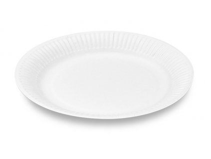 Papierový tanier biely Ø23cm [100 ks]
