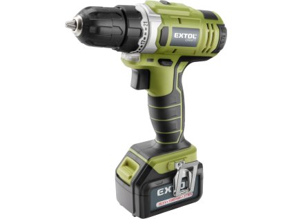EXTOL CRAFT 402440 vrtací šroubovák aku, 18V Li-ion (2x), 1500mAh