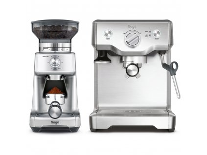BES810BSS Espresso SAGE + SAGE BCG600 mlýnek na kávu v hodnotě 4990,-