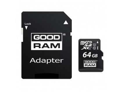 MicroSDXC 64GB CL10 UHS1 + adap. GOODRAM