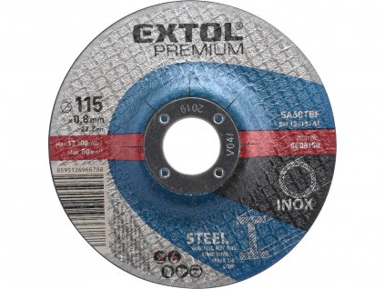 EXTOL PREMIUM 8808150 kotouč řezný na ocel/nerez, 115x0,8x22,2mm