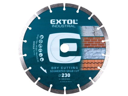 EXTOL INDUSTRIAL 8703035 kotouč diamantový řezný segmentový Grab Cut, suché řezání, 230x22,2x3,2mm