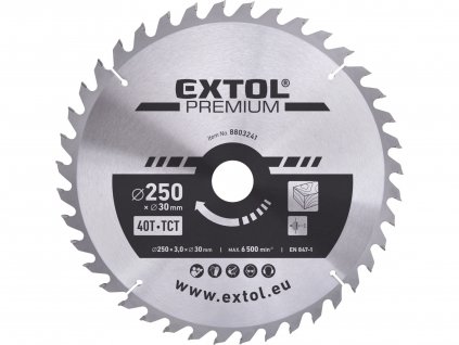 EXTOL PREMIUM 8803241 kotouč pilový s SK plátky, 250x2,2x30mm, 40T