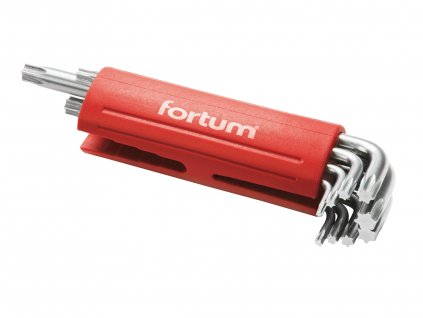 FORTUM 4710300 L-klíče TORX, sada 9ks, 10-50mm