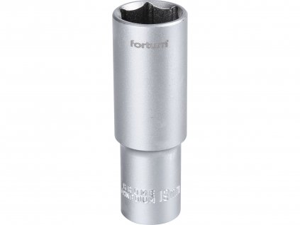 FORTUM 4700519 hlavice nástrčná prodloužená 1/2", 19mm, L 77mm