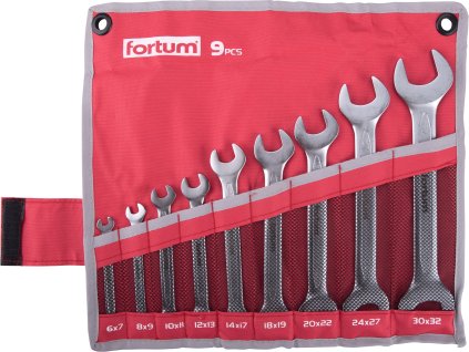 FORTUM 4730101 klíče ploché, sada 9ks, 6-32mm
