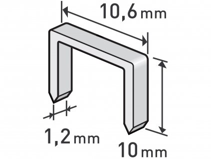 EXTOL PREMIUM 8852203 spony, balení 1000ks, 10mm, 10,6x0,52x1,2mm