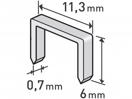 EXTOL PREMIUM 8852501 spony, balení 1000ks, 6mm, 11,3x0,52x0,70mm