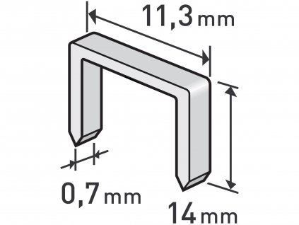 EXTOL PREMIUM 8852505 spony, balení 1000ks, 14mm, 11,3x0,52x0,70mm