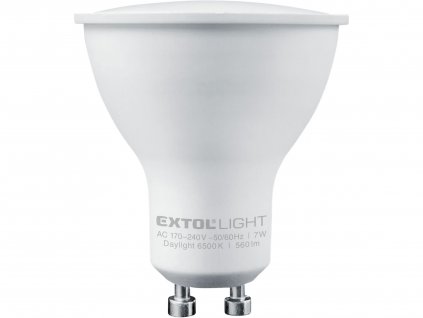 EXTOL LIGHT 43034 žárovka LED reflektorová, 6W, 470lm, GU10, denní bílá
