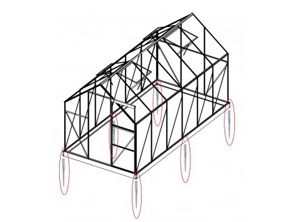 Sada 8 zemní vruty (modely 8x7, 8x10, 8x12, 6700 - 9900)