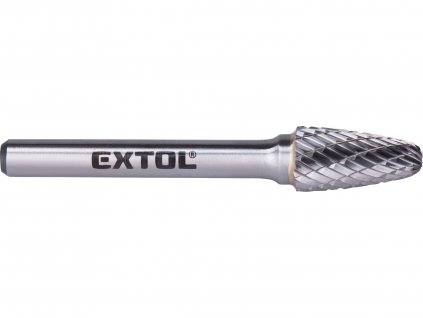 EXTOL INDUSTRIAL 8703754 fréza karbidová, kulatý oblouk, pr.10x20mm/stopka 6mm,sek střední(double-cut)