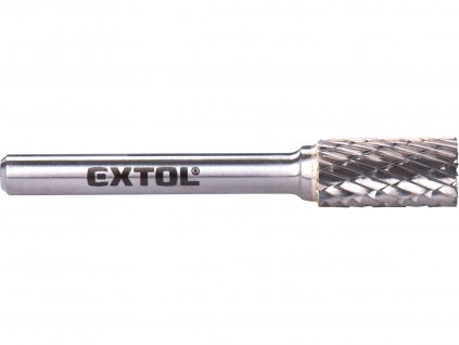 EXTOL INDUSTRIAL 8703714 fréza karbidová, válcová s čelním ozubením, pr.10x20mm/stopka 6mm,sek střední(double-cut)