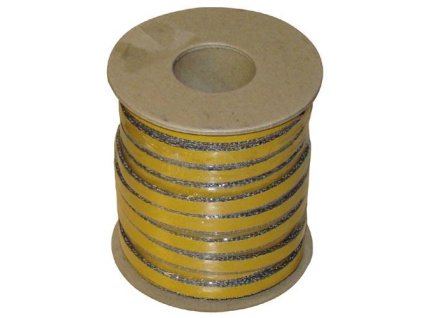 šňůra izolační 10x2mm (500°C) lepicí  (25m)