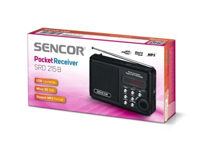 SRD 215 B RÁDIO S USB/MP3 SENCOR 11e99