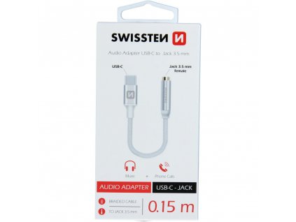 AUDIO USB-C/JACK(samice) 0,15M SWISSTEN