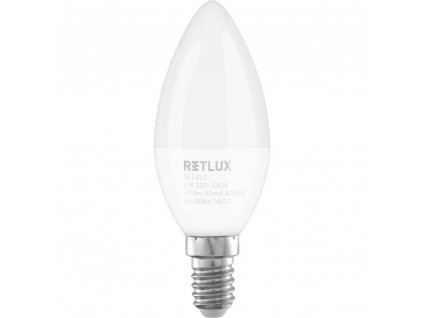 RLL 427 C37 E14 candle  6W CW     RETLUX