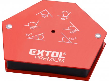EXTOL PREMIUM 8815194 magnet-úhelník svařovací, 30°-45°-60°-75°-90°-135°, nosnost do 22kg