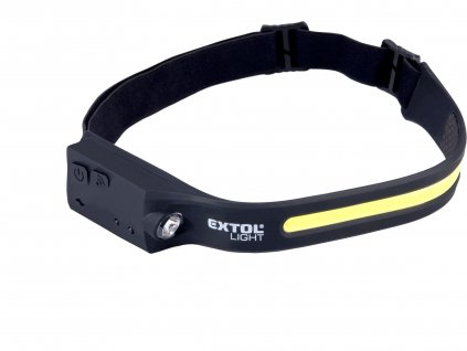 EXTOL LIGHT 43186 čelovka 350lm, USB nabíjení, s IR čidlem, COB, XPE LED