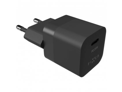 Mini adapter,USB-C, 25W, černý FIXED