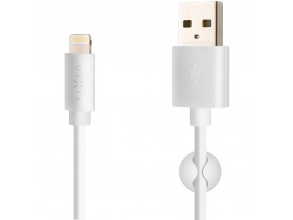USB/Lightning kabel 1m,MFI, bílý FIXED