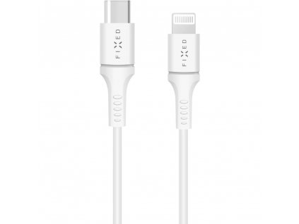 USB-C/Lightning kabel,2m,MFI,bílý FIXED
