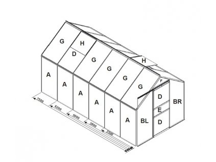 náhradní prosklení pro skleník VITAVIA VENUS 7500 PC 4 mm LG3112