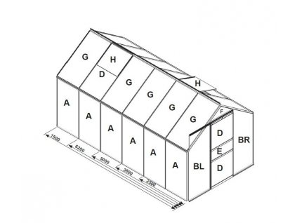 náhradní prosklení pro skleník VITAVIA VENUS 7500 PC 6 mm LG3113