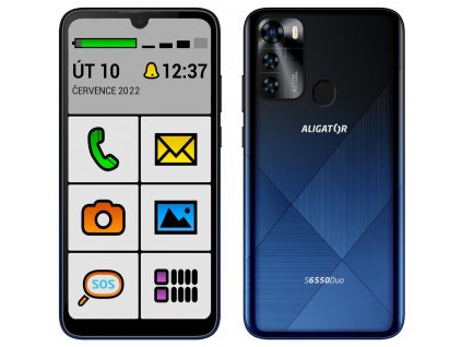 S6550 SENIOR 3/128 GB modrý ALIGATOR