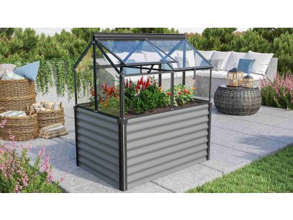 vyvýšený záhon s pařeništěm VITAVIA GAIA JUMBO sklo 3 mm černý LG3739