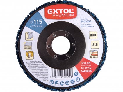 EXTOL PREMIUM 8803353 kotouč brusný nylonový, O115x14mm, nylon/abrazivo SiC