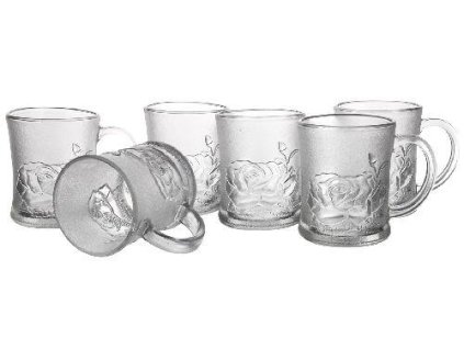 Hrnek 250ml ROSALIA skleněný (6ks)