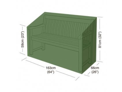Plachta krycí na zahradní lavičku 163x66x81cm, PE 90g/m2