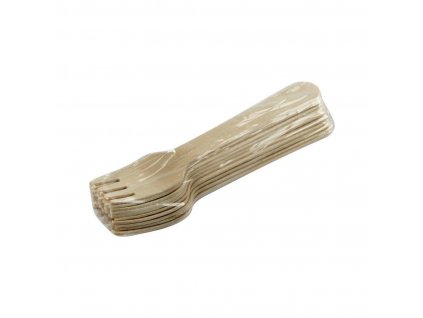 Vidlička dřevěná 16cm (10ks) jednorázová