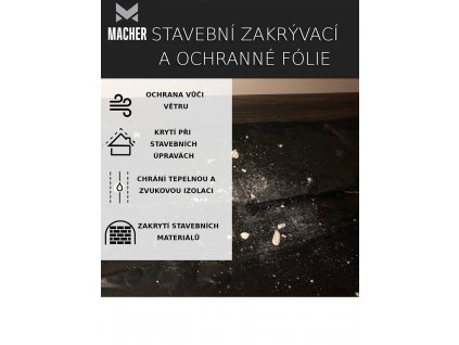 Fólie zakrývací 4x 3m, 100µm ČER