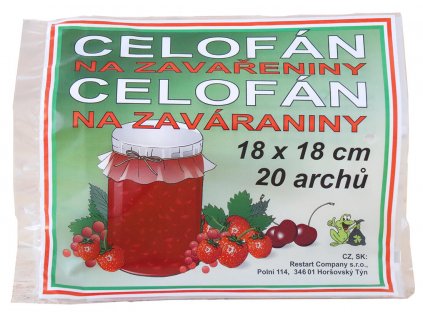 Celofán na zavařeniny 18x18cm (20ks)