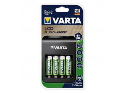 Nabíječka baterií s LCD + 4xR6 2100mAh VARTA
