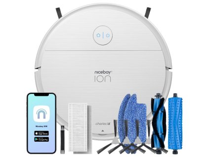 i6 CHARLES BÍLÝ ROBOT. VYSAVAČ NICEBOY