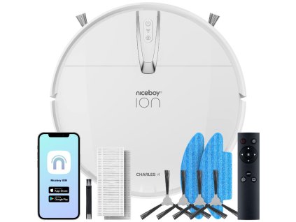 i4 CHARLES BÍLÝ ROBOT. VYSAVAČ NICEBOY