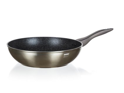 Pánev WOK 28x7,8cm nepřiln.povrch METALLIC PLATINUM