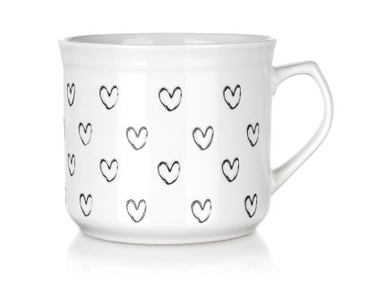 Hrnek 660ml SRDÍČKA keramický mix